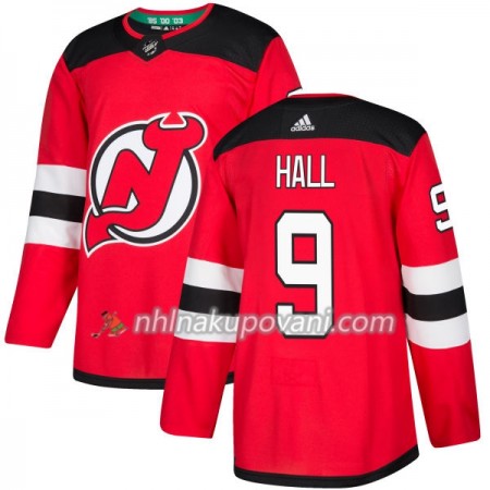 New Jersey Devils Dresy Taylor Hall 9 Červená 2017-2018 Adidas Authentic - Pánské